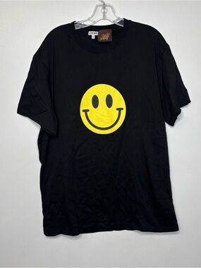 Loewe x Smiley Black Short Sleeve Limited Edition T-Shirt Sz Large